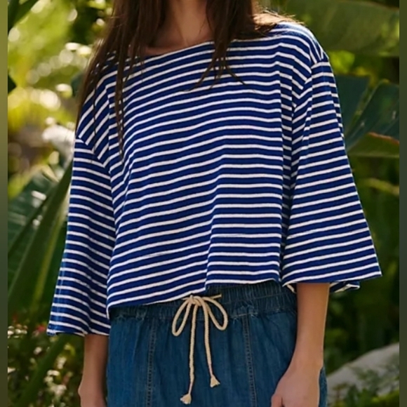 Free People Cape Azul Top - Picture 1 of 7
